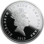 Silver Ounce 2013 Feng Shui - Cranes: Photo 2013 Niue 1 oz Silver $2 Feng Shui Cranes / thumbnail