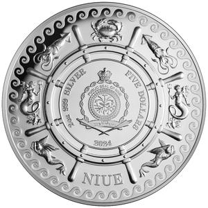 Niue / Silver Ounce 2024 Mythical Creatures - Sea Serpent - obverse photo
