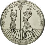 Five Dollars 1991 Basketball: Photo Coin, Niue, Five Dollars 1991 Basketball / thumbnail