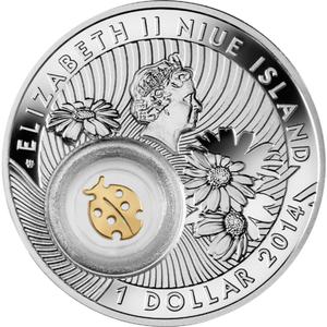 Niue / One Dollar Silver 2014 Ladybird - obverse photo
