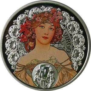 Niue / Silver Ounce 2011 Mucha - Virgo - reverse photo