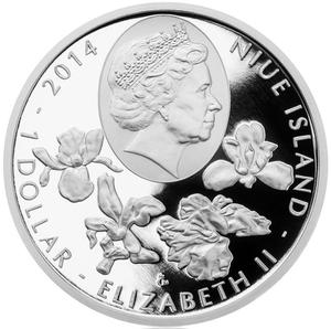 Niue / Silver Half Ounce 2014 Pulsatilla Patens - obverse photo