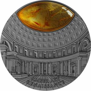Niue / Silver Two Ounces 2017 Renaissance Amber Art - reverse photo