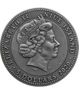 Niue / Silver Two Ounces 2020 Mayan Holcan Warriors - obverse photo