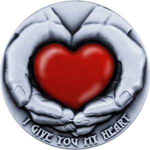 Niue / Silver Three Ounces 2016 I Give You My Heart - reverse photo