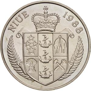Niue / Five Dollars 1988 Tennis Champions - obverse photo