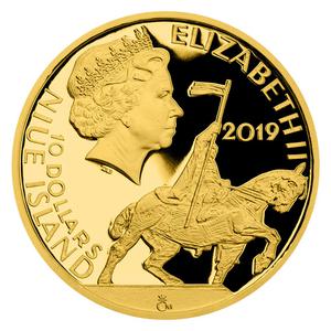 Niue / Gold Quarter Ounce 2019 Jan Palach Week - obverse photo