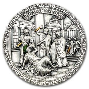 Niue / Silver Two Ounces 2023 Assassinations - Julius Caesar - reverse photo