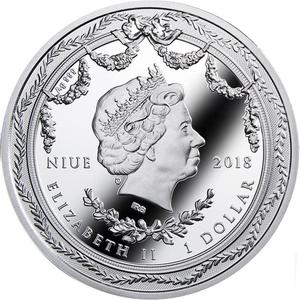 Niue / Silver Ounce 2018 Imperial Desk Clock - obverse photo