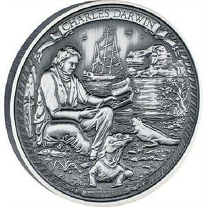 Niue / Silver Two Ounces 2016 Charles Darwin - reverse photo