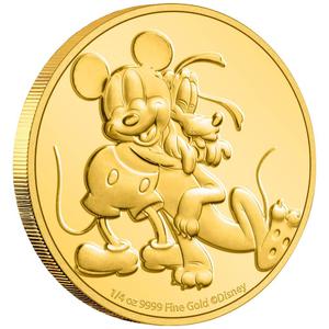 Niue / Gold Quarter Ounce 2020 Pluto and Mickey - reverse photo
