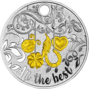 Niue / One Dollar Silver 2017 All The Best Key Ring - reverse photo