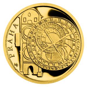 Niue / Gold Half Gram 2022 Prague - Astronomical Clock - reverse photo