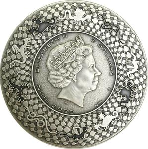 Niue / Silver Two Ounces 2020 Aztec Dragon - obverse photo