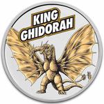 Niue / Silver Ounce 2023 Godzilla - King Ghidorah / Coloured Reverse - reverse photo