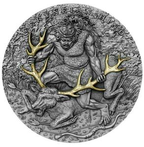 Niue / Silver Two Ounces 2020 Twelve Labours - Cerynian Hind - reverse photo