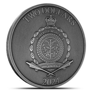 Niue / Silver Two Ounces 2024 Lunar Calendar - obverse photo