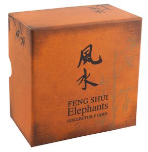 Niue / Silver Ounce 2015 Feng Shui - Elephants - reverse photo