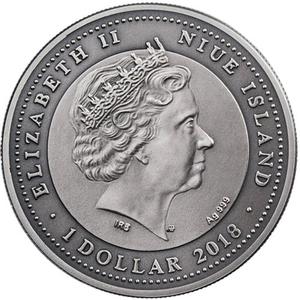 Niue / One Dollar Silver 2018 Attendant Angel - obverse photo