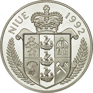 Niue / Five Dollars 1992 Olympic Games - obverse photo