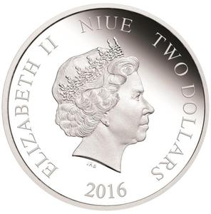 Niue / Silver Ounce 2016 Kings of the Continents - Grey Wolf - obverse photo