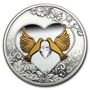 Niue / Silver Ounce 2023 Wedding - Doves - reverse photo