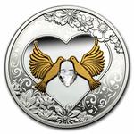 Silver Ounce 2023 Wedding - Doves: Photo Coin, Niue, Silver Ounce 2023 Wedding - Doves / thumbnail