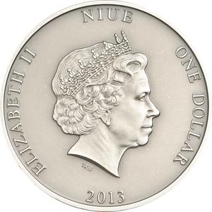 Niue / One Dollar Silver 2013 Ghost Ships - Mary Celeste - obverse photo