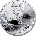 Silver Ounce 2014 Bulat Okudzhava: Photo Coin, Niue, Silver Ounce 2014 Bulat Okudzhava / thumbnail