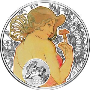 Niue / Silver Ounce 2010 Mucha - Aquarius - obverse photo