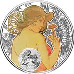 Silver Ounce 2010 Mucha - Aquarius: Photo Coin, Niue, Silver Ounce 2010 Mucha - Aquarius / thumbnail