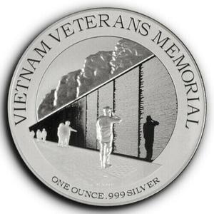Niue / Silver Ounce 2015 Vietnam Veterans Memorial - reverse photo
