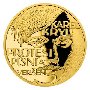 Niue / Gold Quarter Ounce 2019 Karel Kryl - Protest Song - reverse photo