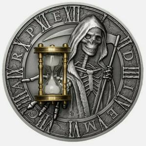 Niue / Silver Two Ounces 2018 Grim Reaper - Carpe Diem - reverse photo
