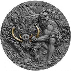 Niue / Silver Two Ounces 2020 Twelve Labours - Erymanthian Boar - reverse photo