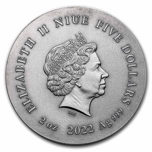 Niue / Silver Two Ounces 2022 Wildlife In the Moonlight - Green Mamba - obverse photo