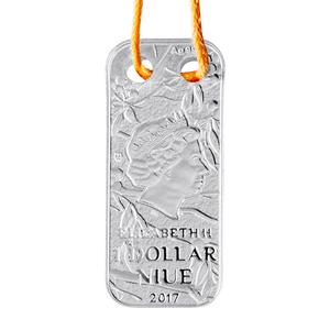 Niue / One Dollar Silver 2017 Year of the Rooster Pendant - obverse photo