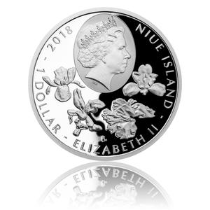 Niue / Silver Half Ounce 2018 Aster Alpinus - obverse photo