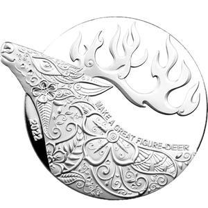 Niue / Silver Ounce 2022 Make a Great Figure - Deer - reverse photo
