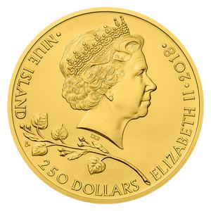 Niue / Gold Five Ounces 2018 Czech Lion - obverse photo