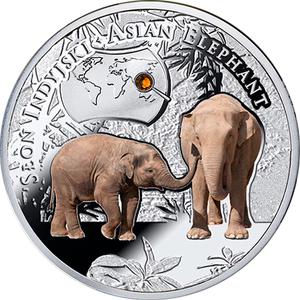 Niue / One Dollar Silver 2014 Asian Elephant - reverse photo