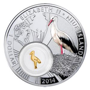 Niue / Silver Half Ounce 2014 Stork - obverse photo