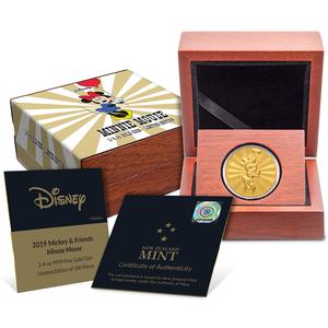 Niue / Gold Quarter Ounce 2019 Retro Carnival - Minnie Mouse - obverse photo
