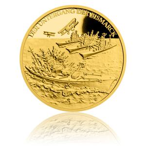 Niue / Five Dollars Gold 2016 Sinking of the Bismarck - reverse photo