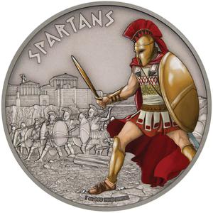 Niue / Silver Ounce 2016 Warriors of History - Spartans - obverse photo