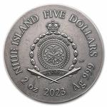 Silver Two Ounces 2023 Wildlife In the Moonlight - Brown Bear: Photo Coin, Niue, Silver Two Ounces 2023 Wildlife In the Moonlight - Brown Bear / thumbnail