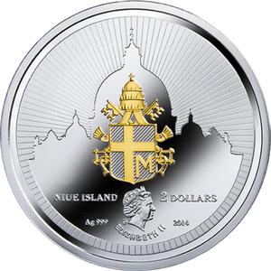 Niue / Silver Two Ounces 2014 Saint John Paul II - obverse photo