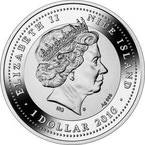 Niue / One Dollar Silver 2016 Holy Father in Cracow - obverse photo