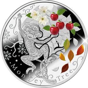 Niue / Silver Ounce 2016 Monkey Tree - reverse photo
