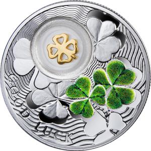 Niue / Silver Half Ounce 2014 Four-Leaf Clover - reverse photo